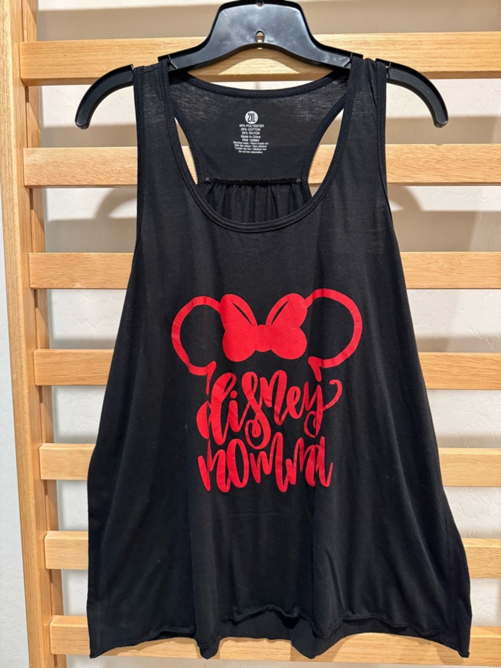 “Disney Momma” Black Tank with Red Minnie Graphic